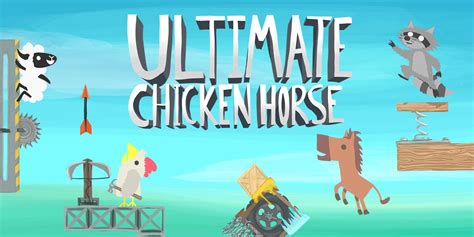 Ultimate Chicken Horse - Desafie amigos em uma corrida de plataformas caótica e criativa!